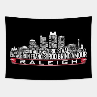 Carolina Hockey Team All Time Legends, Raleigh City Skyline Tapestry