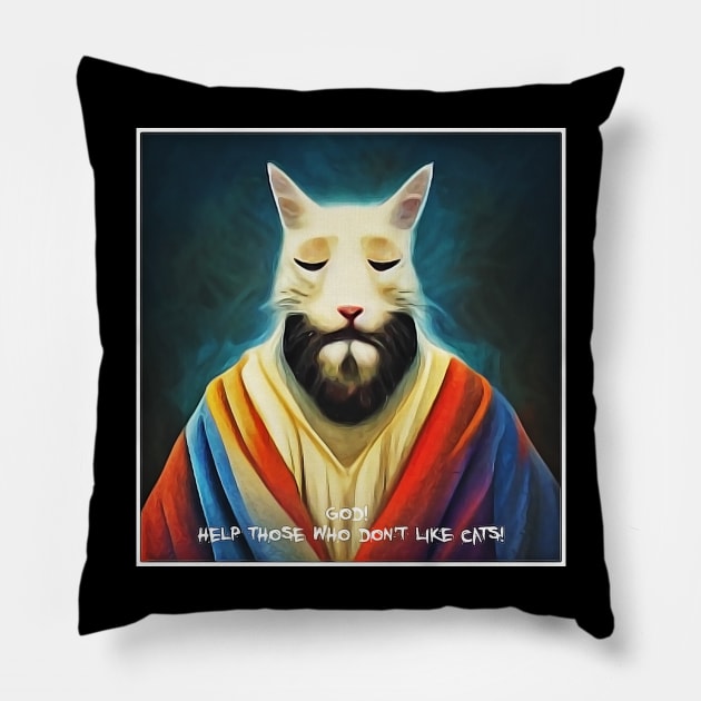 cat king Pillow by ElArrogante
