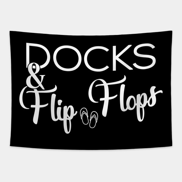 Docks and Flip Flops Tapestry by Cutepitas