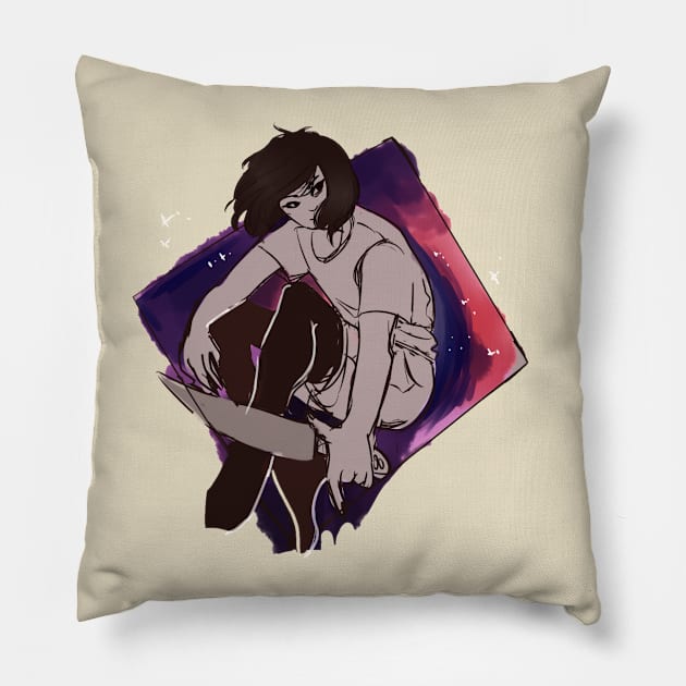 Knife To Meet You Pillow by Jordskalv