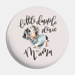 Little Dapple Doxie Mama Black Dapple Pin