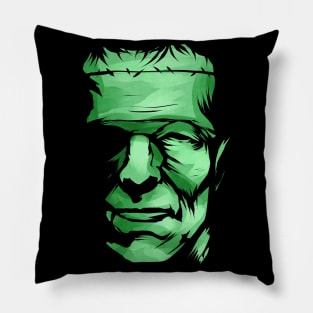 Big Head Frankenstein Monster Halloween Pillow