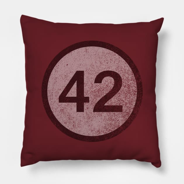 42 (faded) Pillow by GloopTrekker