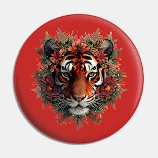 Floral Tiger Pin