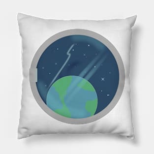 On my way, earth from space Pillow