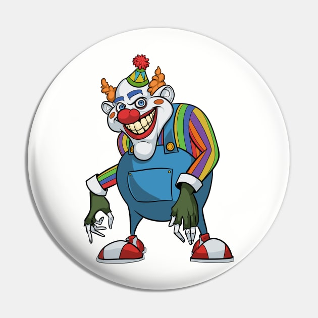 Creepy Clown Pin by ChurchOfRobot