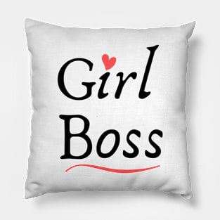 Girl Boss Cute T-shirt Pillow