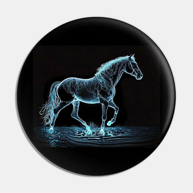 Ice Horse Pin by DavisDesigns79