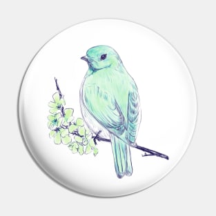 green bird Pin