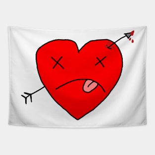 Happy Valentines Day Love Hurts Broken Heart Design Tapestry