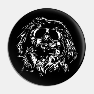 Funny Proud Pekingese sunglasses cool dog Pin