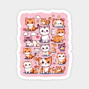 cute cat lover gift for girl Magnet