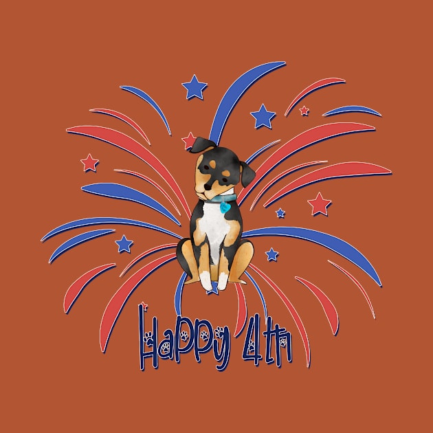 Happy 4th - Puppy Style by MonarchGraphics