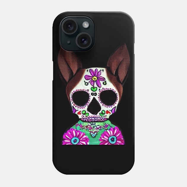 Mexican Sugar Skull Chihuahua Phone Case by divawaddle