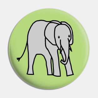 Little Grey Elephant Pin