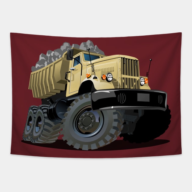 Cartoon truck Tapestry by Mechanik