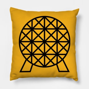 Spaceship Earth - Black Pillow