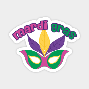 Cute Mardi Gras Parade Mask Magnet