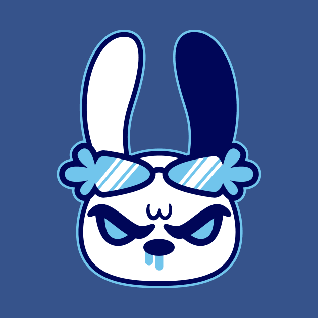 Blue Pro Gamer Bunny by TamiPop