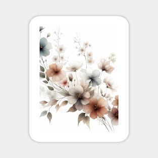 Simple flowers on the wall,Printable Wall Art Magnet