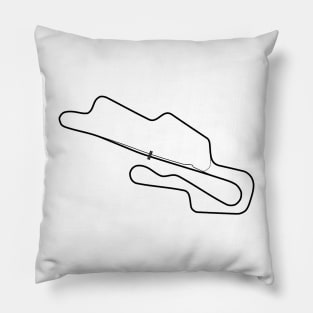 Art Black Mugello F1 Track Italy Pillow