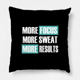 More Focus More Sweat More Results Pillow