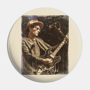 Vintage Jakob Dylan 80s Fan Art Pin