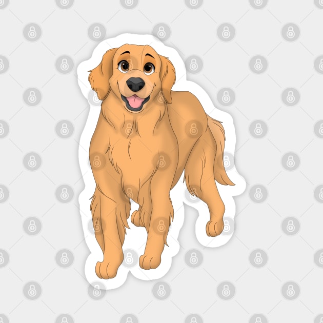 Golden Retriever Dog Magnet by millersye