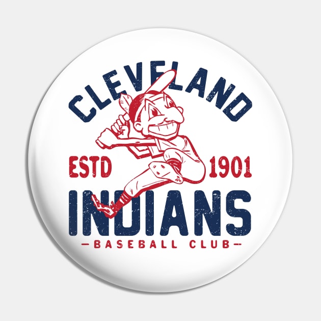 Retro Cleveland Indians by Buck Tee Pin by Buck Tee