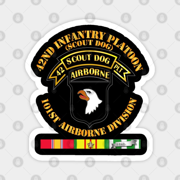 42nd Infantry Platoon - Scout Dog - w VN SVC Magnet by twix123844