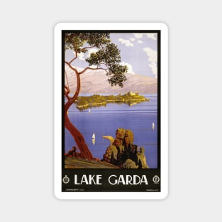 Vintage Travel Poster from Lake Garda in Italy Magnet