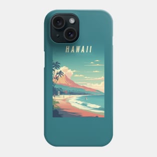 Hawaii Vintage Retro Travel Poster Phone Case