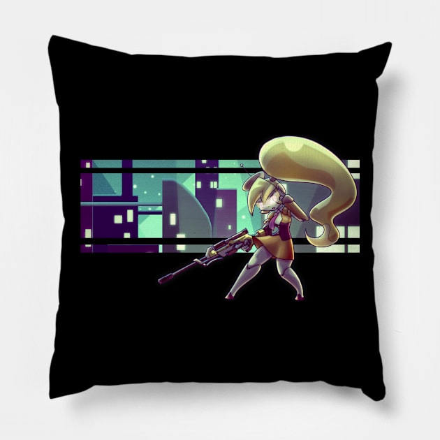 Sniper Pivot (Original) Pillow by Zedrin