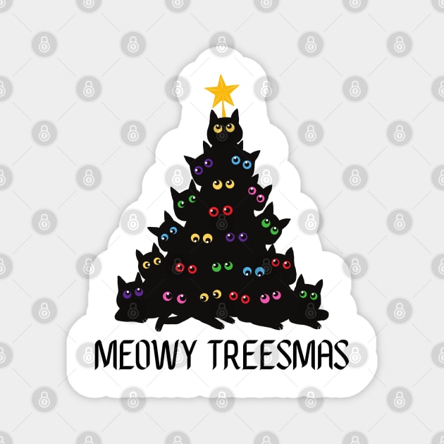 Christmas-Cat Magnet by Creatifly Graphic Tees