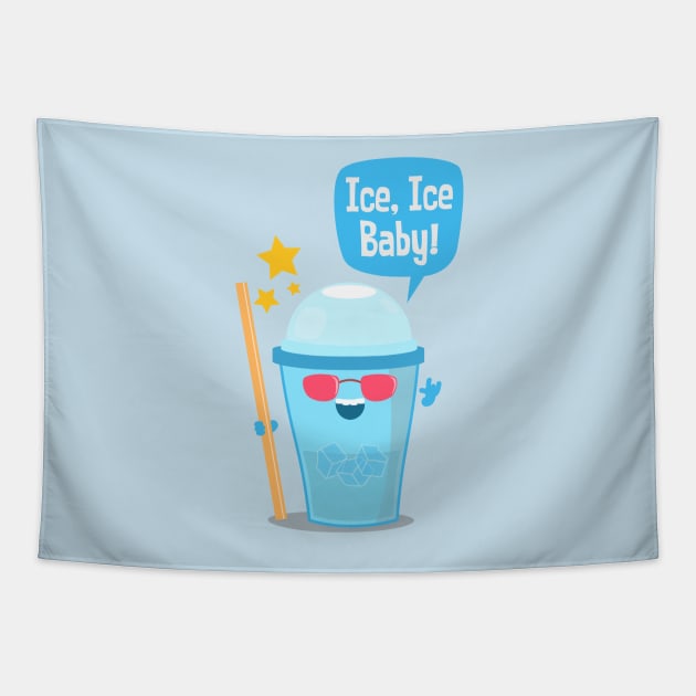 Coffee Break Lover - Ice, Ice Baby! Tapestry by chillibongostudio