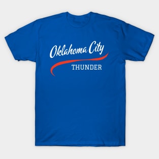 LADIES OKLAHOMA CITY THUNDER 47 BRAND DINGER V-NECK T-SHIRT