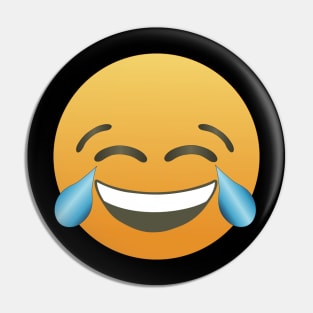 JOY - Face with tears of joy, haha emoji Pin