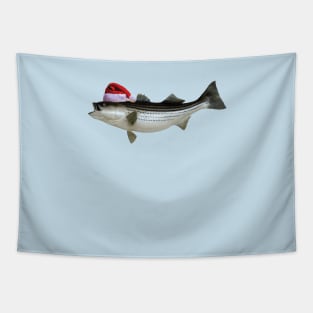 Funny Christmas PJ Shirts | Christmas Bass Fishing T-Shirt & Gifts Tapestry