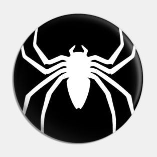 Generic White Spider on Black Cosplay Halloween Couples Costume Front & Back Print Pin