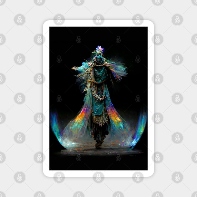 Dancing Shaman Magnet by fairyfreak