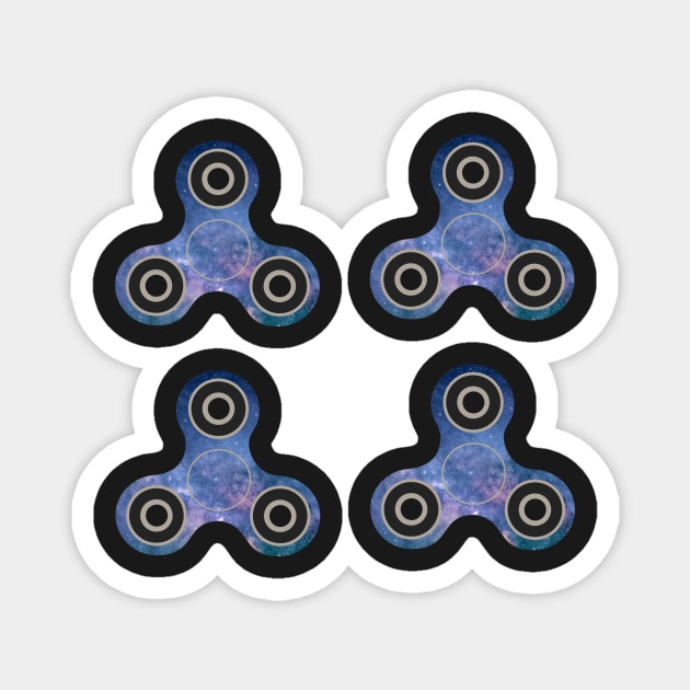 fidget spinner stickers galaxy Magnet by B0red