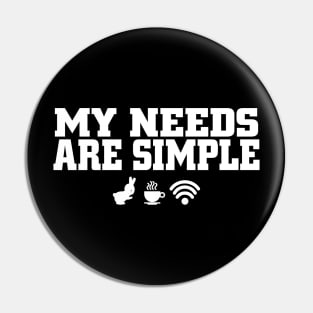 my needs are simple bunny and wifi and coffee Pin