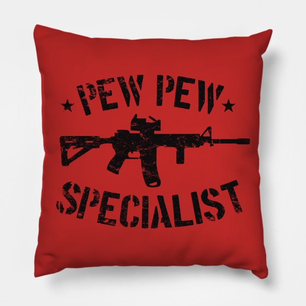 Pew Pew Specialist Pillow by MikesTeez