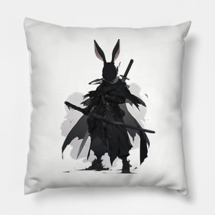 Black Rabbit Swordsman of Inle Pillow