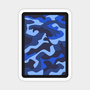 Blue Camouflage Magnet