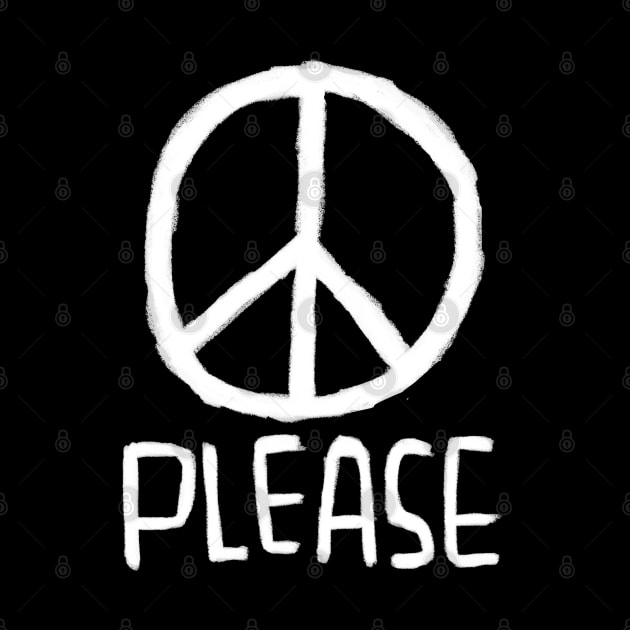 Peace Sign, Peace Please, No War, Antiwar by badlydrawnbabe