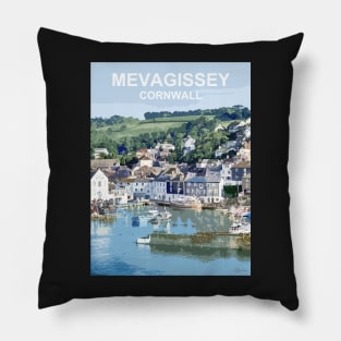 Mevagissey, Cornwall. Cornish gift. Kernow fishing harbour Pillow