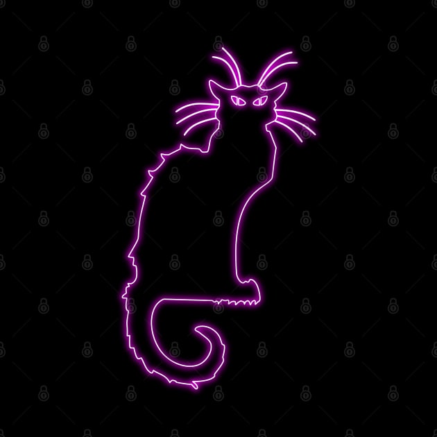 Chat Noir pink neon by la chataigne qui vole ⭐⭐⭐⭐⭐