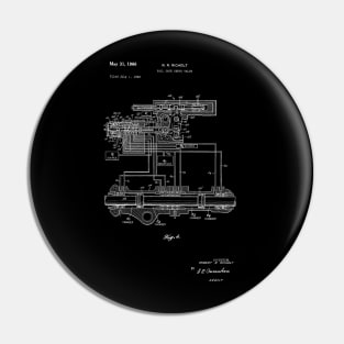 Fail Safe Servo Valve Vintage Patent Hand Drawing Pin