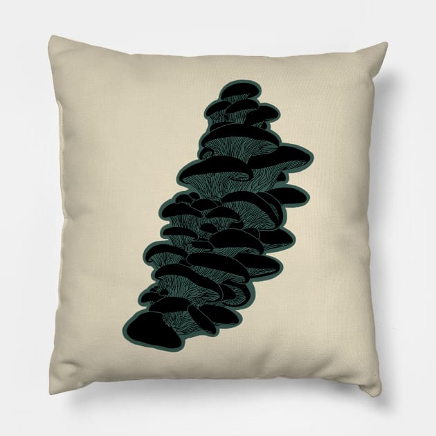 Mushrooms Pillow by Forest Press Co